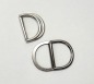 Preview: Gürtelschließe D-Ring Doppelt Silber