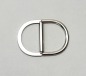Preview: Gürtelschließe D-Ring Doppelt Silber