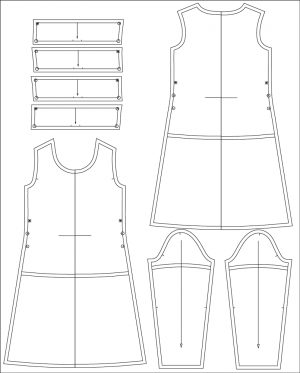 sewing pattern Kleid Ladaux