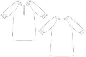sewing pattern Kleid Tendu