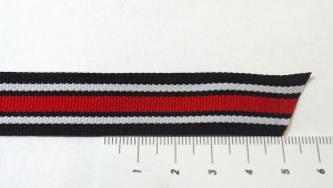 Ripsband Schwarz/ Rot/ Weiß
