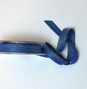 Glitzer-Ripsband Blau