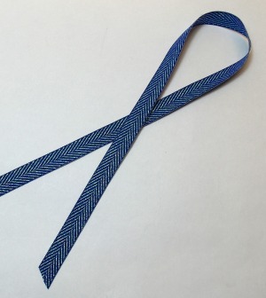 Glitzer-Ripsband Blau