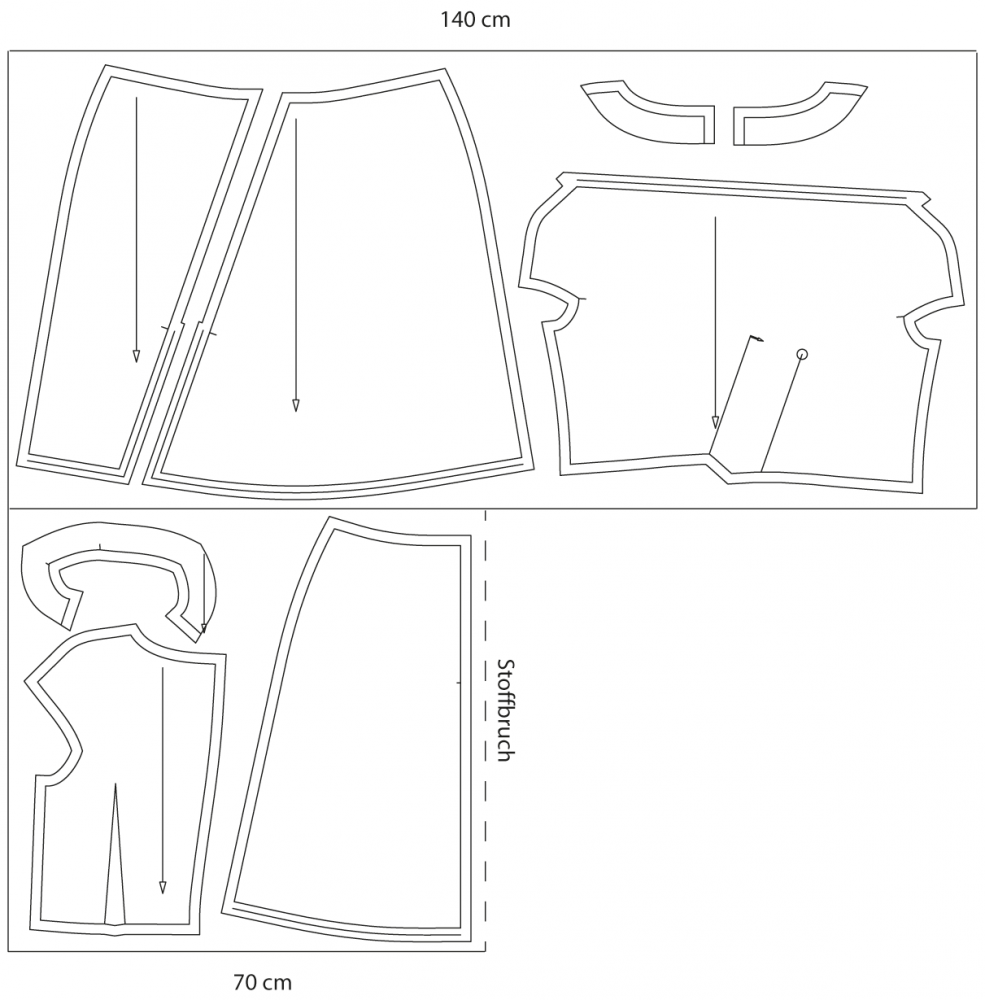 sewing pattern Kleid Calden