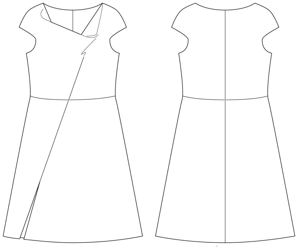 sewing pattern Kleid Calden