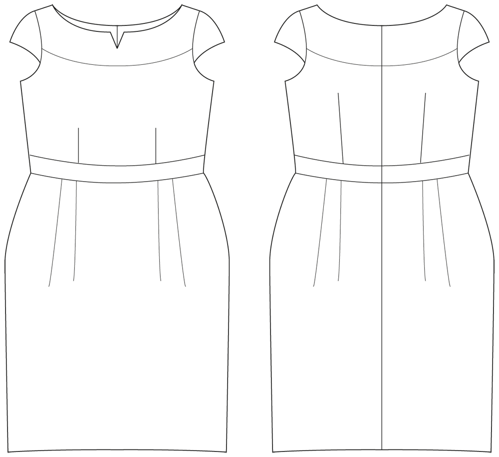 sewing pattern Kleid Voiron