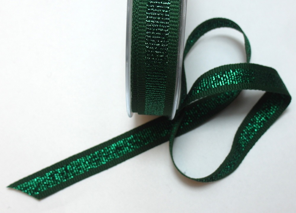 Ripsband mit Glitzer Grün