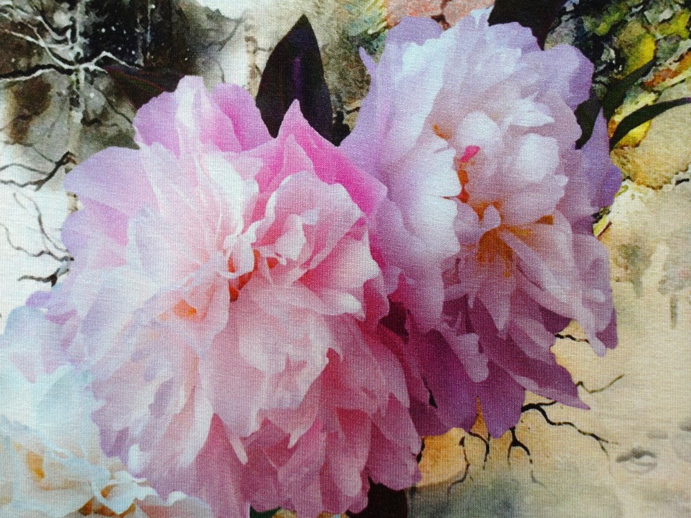 Viscosejersey Blüte Digitaldruck